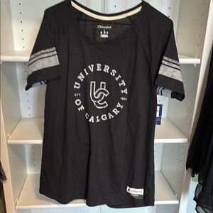 Champion Black University of Calgary T-Shirt